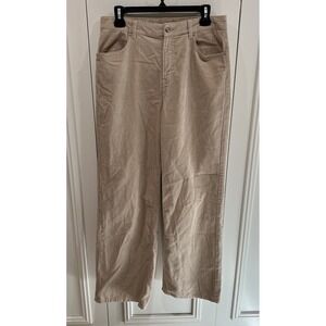 H&M‎ Divided Tan Corduroy Pants Wide Leg Boho Grunge Preppy